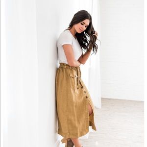 Free people straight to the point midi skirt